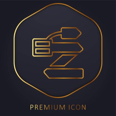 Belt golden line premium logo or icon clipart