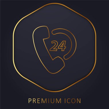 24 Saat Telefon Alışveriş Desteği Altın Hat prim logosu veya simgesi
