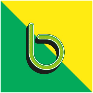 Bebo Logosu Yeşil ve Sarı 3D vektör simgesi