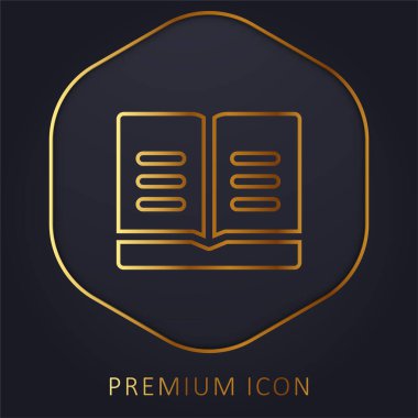 Altın satır premium logosu ya da simgesi