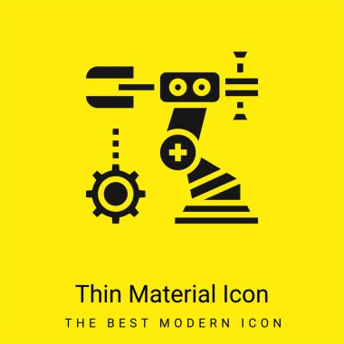 Assembly minimal bright yellow material icon clipart