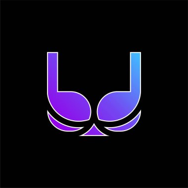 Sütyen mavisi gradyan vektör simgesi