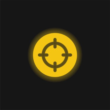Parlak sarı neon simgesini hedefle