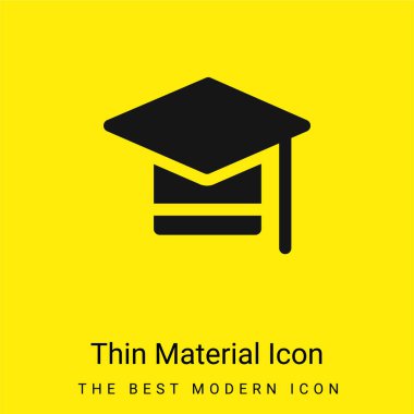 Bachelors Degree minimal bright yellow material icon clipart