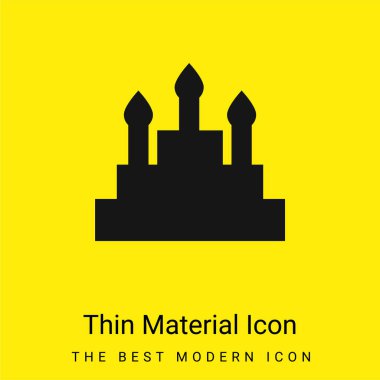 Doğum günü pastası Asgari düzeyde parlak sarı malzeme simgesi