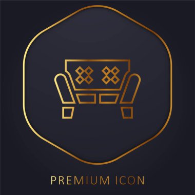 Koltuk altın çizgi prim logosu veya simgesi