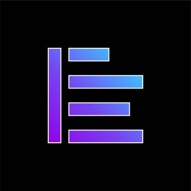 Mavi gradyan vektör simgesini hizala