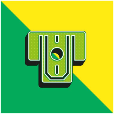 ATM Nakit Yeşil ve Sarı 3D vektör simgesi logosu