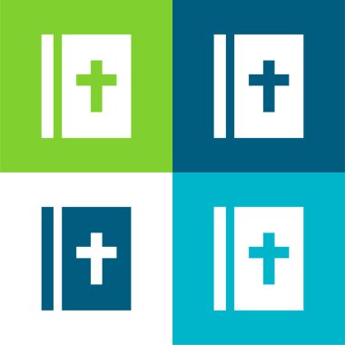 Bible Düz 4 renk en küçük simge kümesi