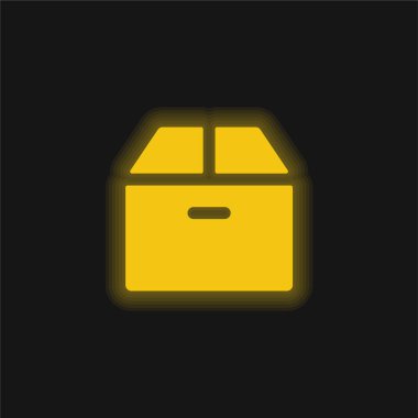 Kutu sarısı parlak neon simgesi