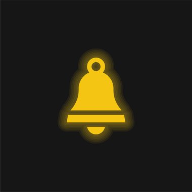 Zil sarısı parlak neon simgesi