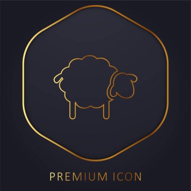 Black Sheep golden line premium logo or icon clipart