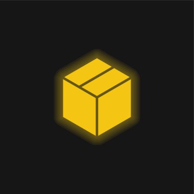 Kutu sarısı parlak neon simgesi