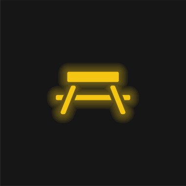 Sarı benç parlayan neon simgesi