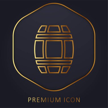 Fıçı altın çizgi prim logosu veya simgesi