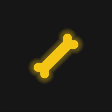 Kemik sarısı parlak neon simgesi