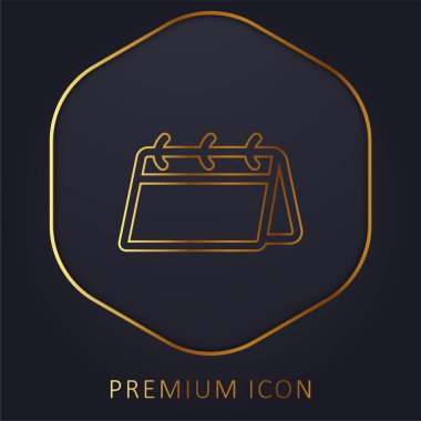 Almanak altın çizgisi premium logosu veya simgesi