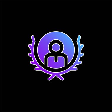 Ödül mavi gradyan vektör simgesi