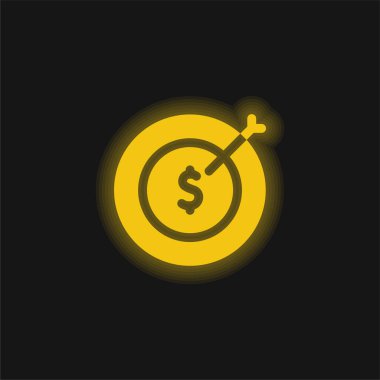 Parlak sarı neon simgesini hedefle