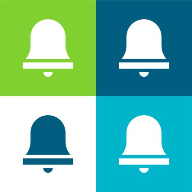Alarm Çanı Düz 4 renk en küçük simge seti