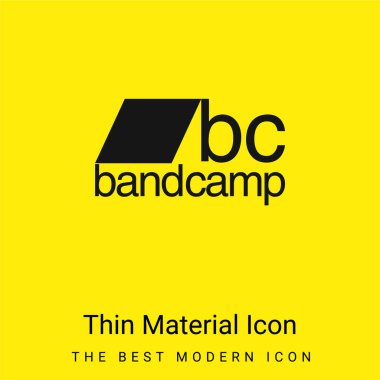 Bandcamp Logotype asgari düzeyde parlak sarı madde simgesi