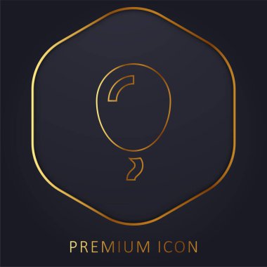 Balon altın çizgisi prim logosu veya simgesi