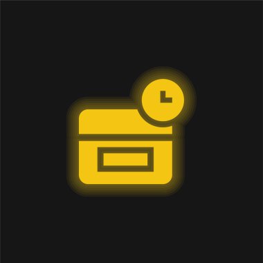 Anti Yaş sarı parlak neon simgesi