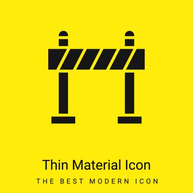 Barrier minimal bright yellow material icon clipart