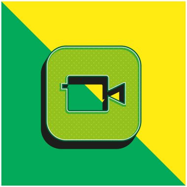 Apple Green ve sarı modern 3d vektör simgesi logosu