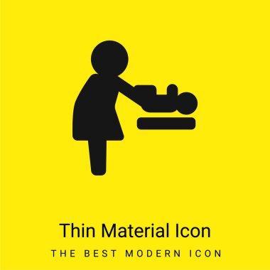 Baby Changer minimal bright yellow material icon clipart
