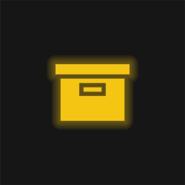 Kutu sarısı parlak neon simgesi