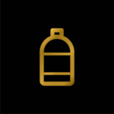 Alkol altın kaplama metalik simge veya logo vektörü