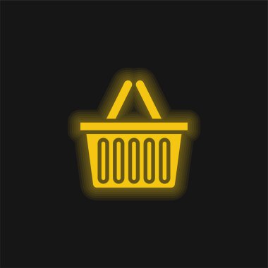 Sepet sarısı parlak neon simgesi