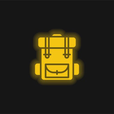Sırt çantası sarı parlak neon simgesi