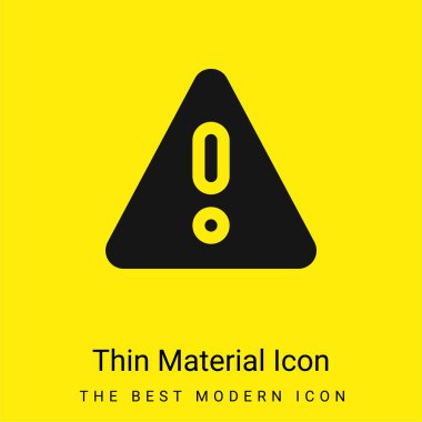 Alarm minimal bright yellow material icon clipart