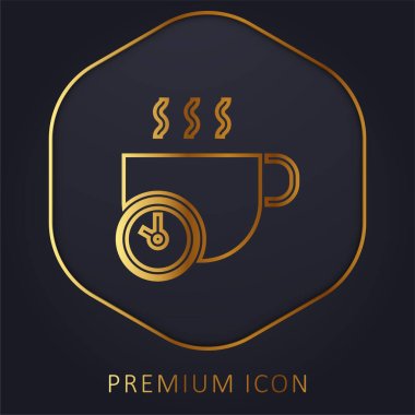 Altın çizgi premium logosunu veya simgesini kır