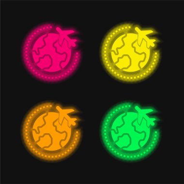 Parlayan neon vektör simgesi