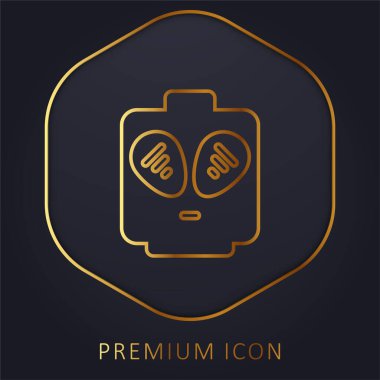 Uzaylı altın çizgisi prim logosu veya simgesi