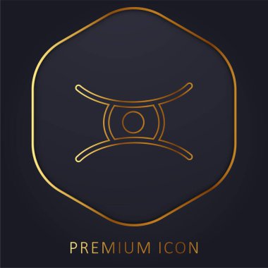 Hayvan Gözü Şekli Altın Hat prim logosu veya simgesi