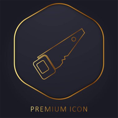 Siyah Testere Altın Hat prim logosu veya simgesi