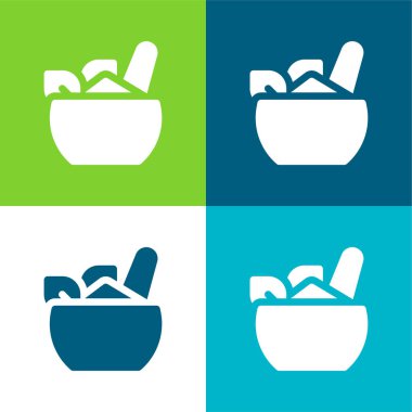 Ayurvedic Düz Renk en az simge kümesi