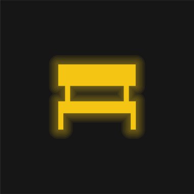 Sarı benç parlayan neon simgesi