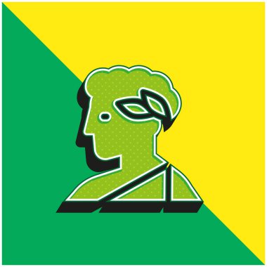 Apollo Green and yellow modern 3d vector icon logo clipart