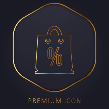 İndirim Sembollü Çanta Altın Hat prim logosu veya simgesi