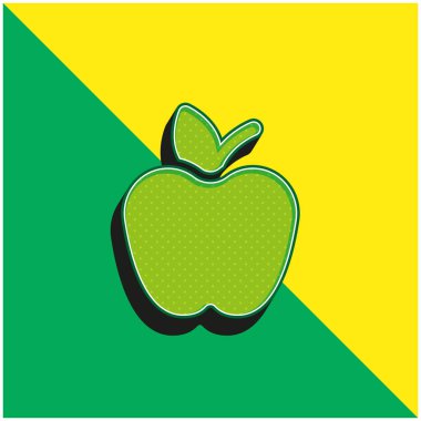 Apple Green ve sarı modern 3d vektör simgesi logosu