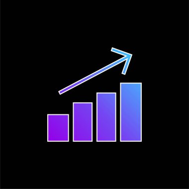 Çubuk Mavi Gradyan vektör simgesi