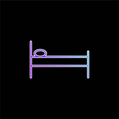 Bed Side View mavi eğimli vektör simgesi