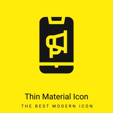 Reklam minimumu parlak sarı malzeme simgesi