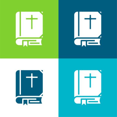 Bible Düz 4 renk en küçük simge kümesi