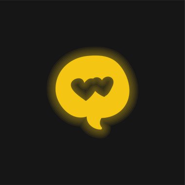 Balon sarısı parlak neon simgesi